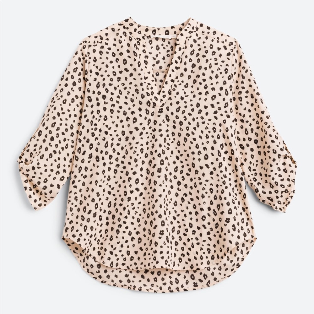 Warren Split Neck Blouse - Lush by Stitch Fix